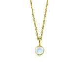 Adjustable 14K gold-plated chain with moonstone pendant
