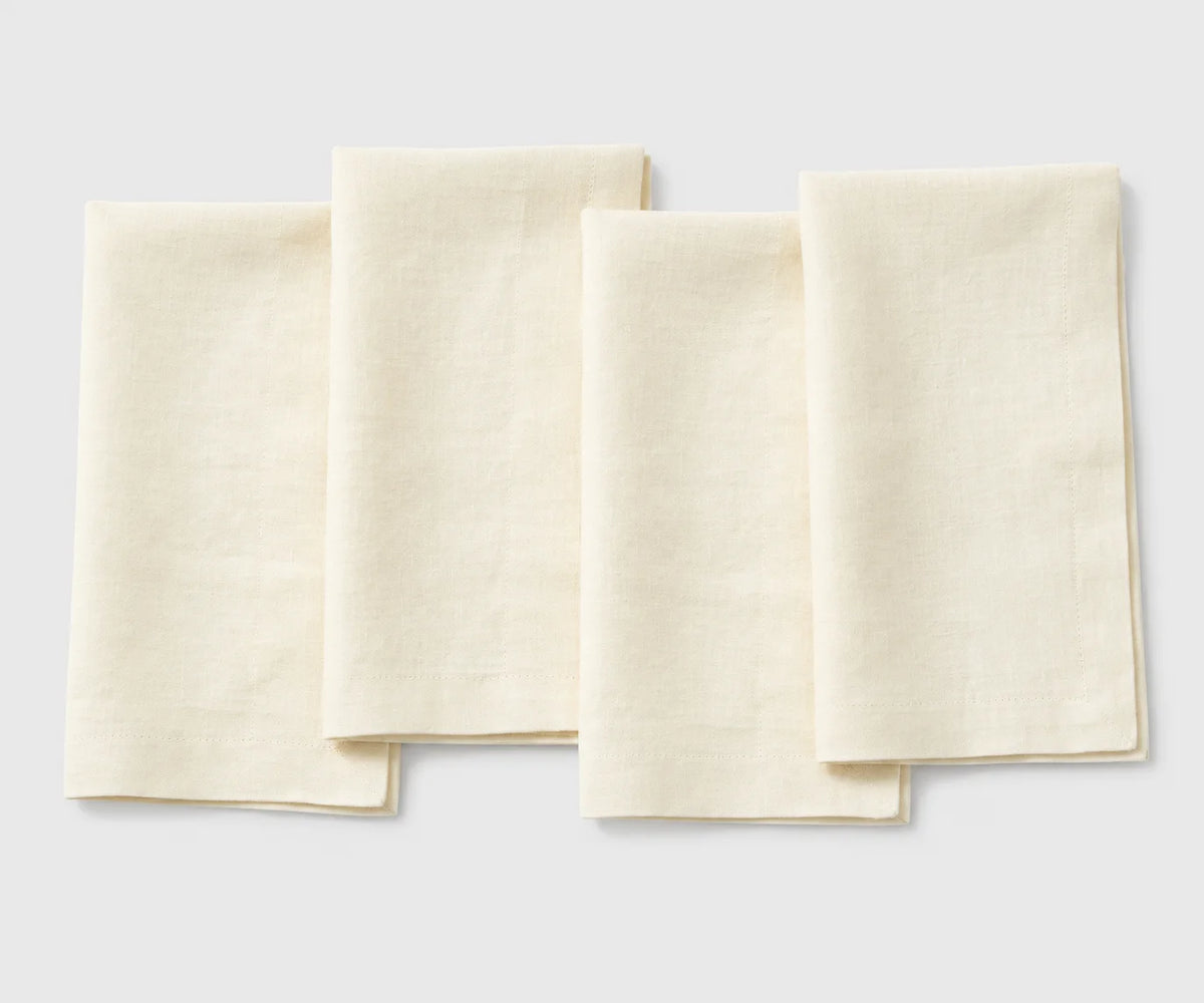 Elegant linen table napkins folded for modern dining room presentation