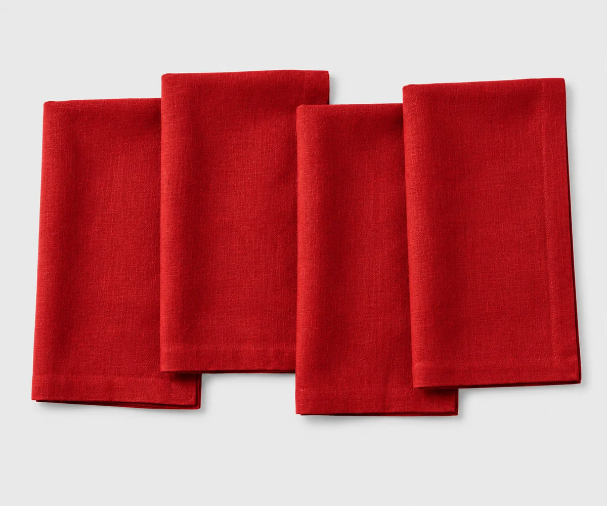 Natural linen napkins crafted for casual meals and formal table arrangements