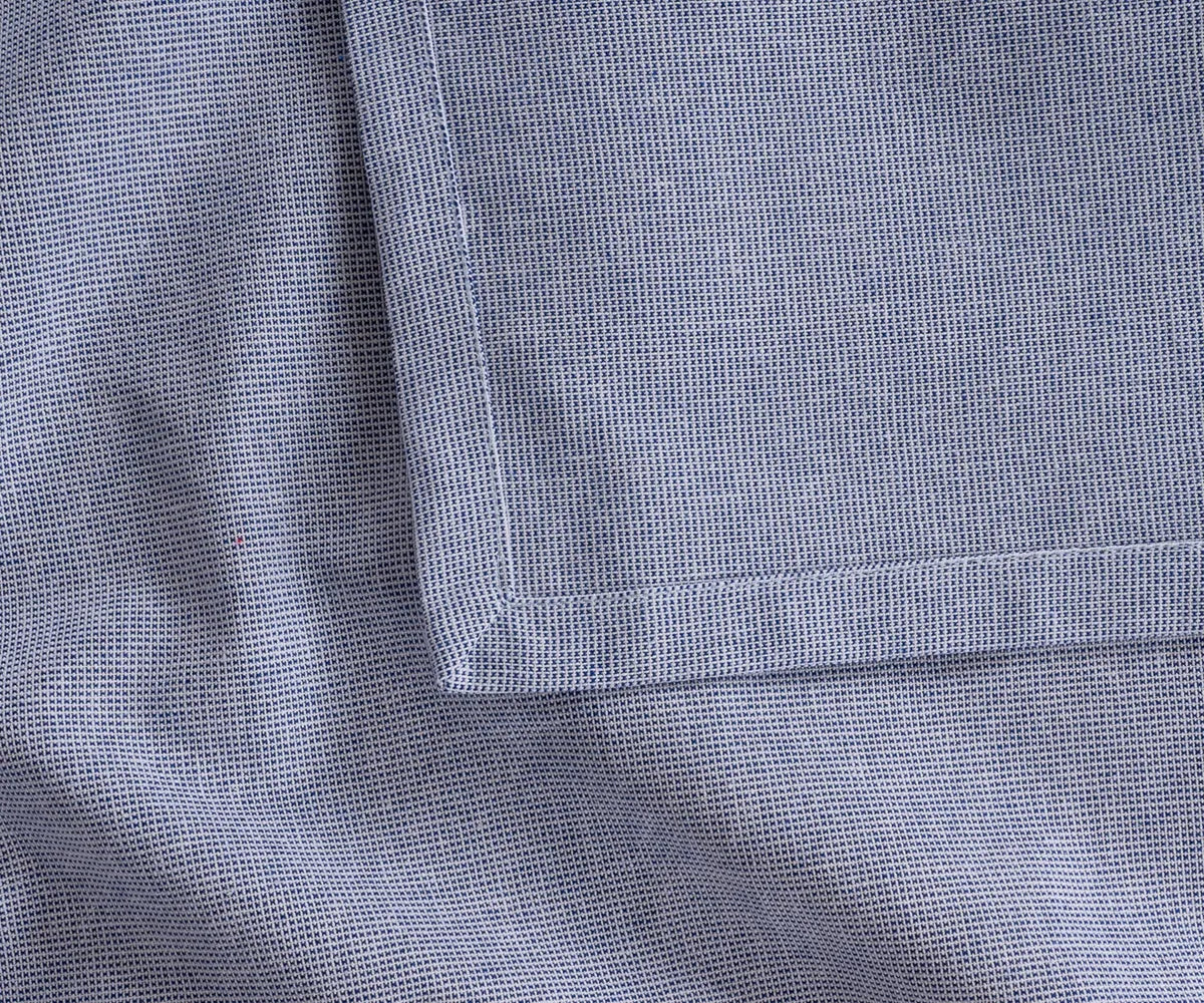 Elegant Light Blue Cotton Tablecloth for Family Meals and Parties