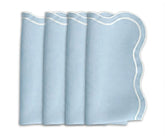 Light Blue Scallop Border Napkins