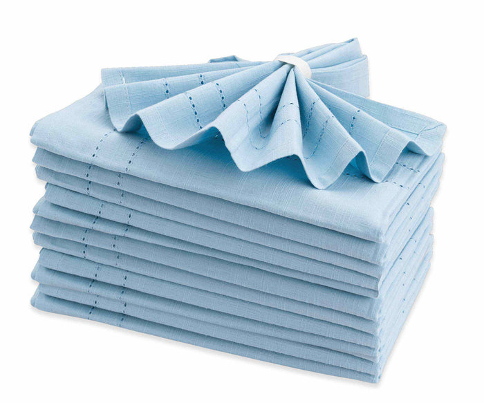 Light blue Cloth Dinner Napkins - All cotton and linen