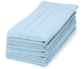 Dusty blue linen napkins, perfect for adding a touch of sophistication to your dining experience.