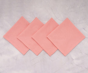 Set of light pink fabric napkins for wedding