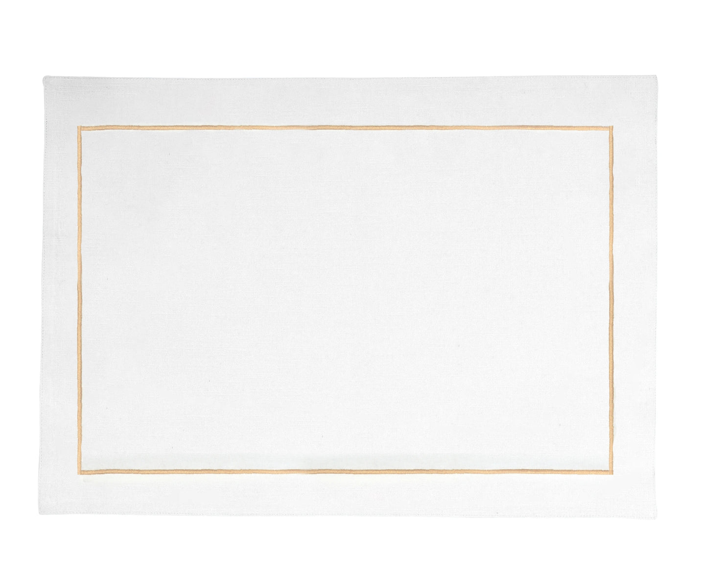 Gold embroidered cotton placemats set of 8 – 13x18 inch dining table mats
