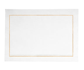 Gold embroidered cotton placemats set of 8 – 13x18 inch dining table mats
