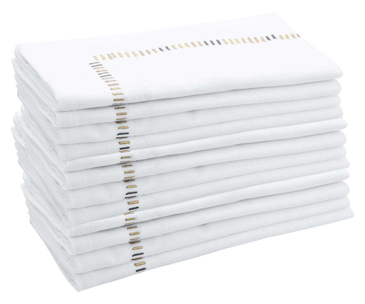 White dinner napkins for an elegant and formal dining experience