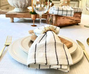 Cloth napkins specifically designed for weddings, enhancing the decor.