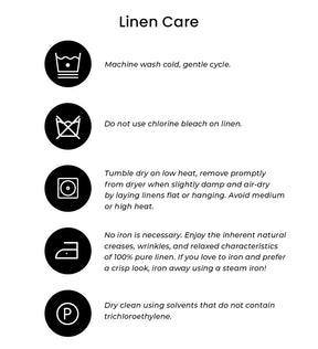 Linen care guide for Linen tablecloth.