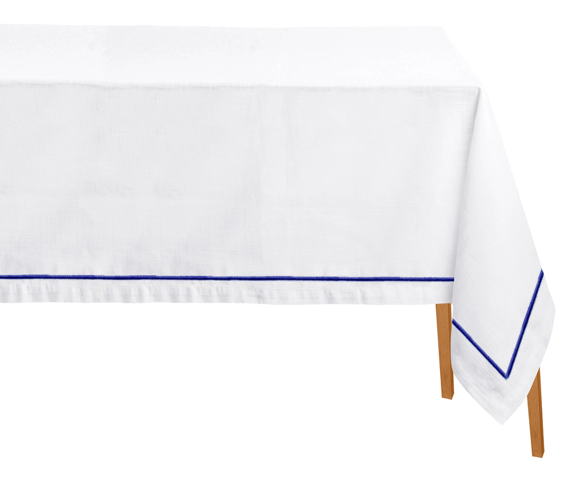Blue Embroidery Tablecloth