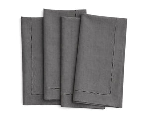 Davegrey Linen cloth napkins with hemstitched edges