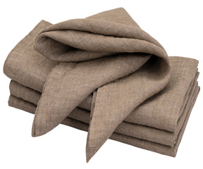 Linen dinner napkins, combining practicality and style for a luxurious dining experience.