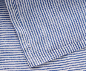 Blue Linen Striped Napkins
