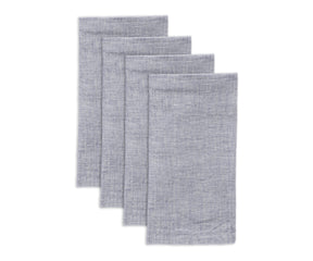 Stonewashed linen napkins can be folded or draped in various ways to create elegant table settings.