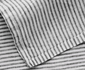Black Linen Striped Napkins
