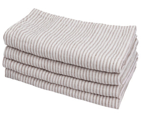 Close-up of 100% pure linen fabric showcasing breathable and durable texture