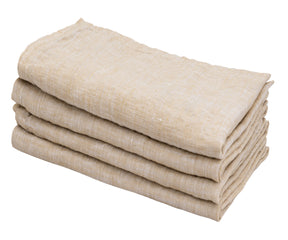 Beige linen napkins in various shades, adding vibrancy and style to your dining decor.