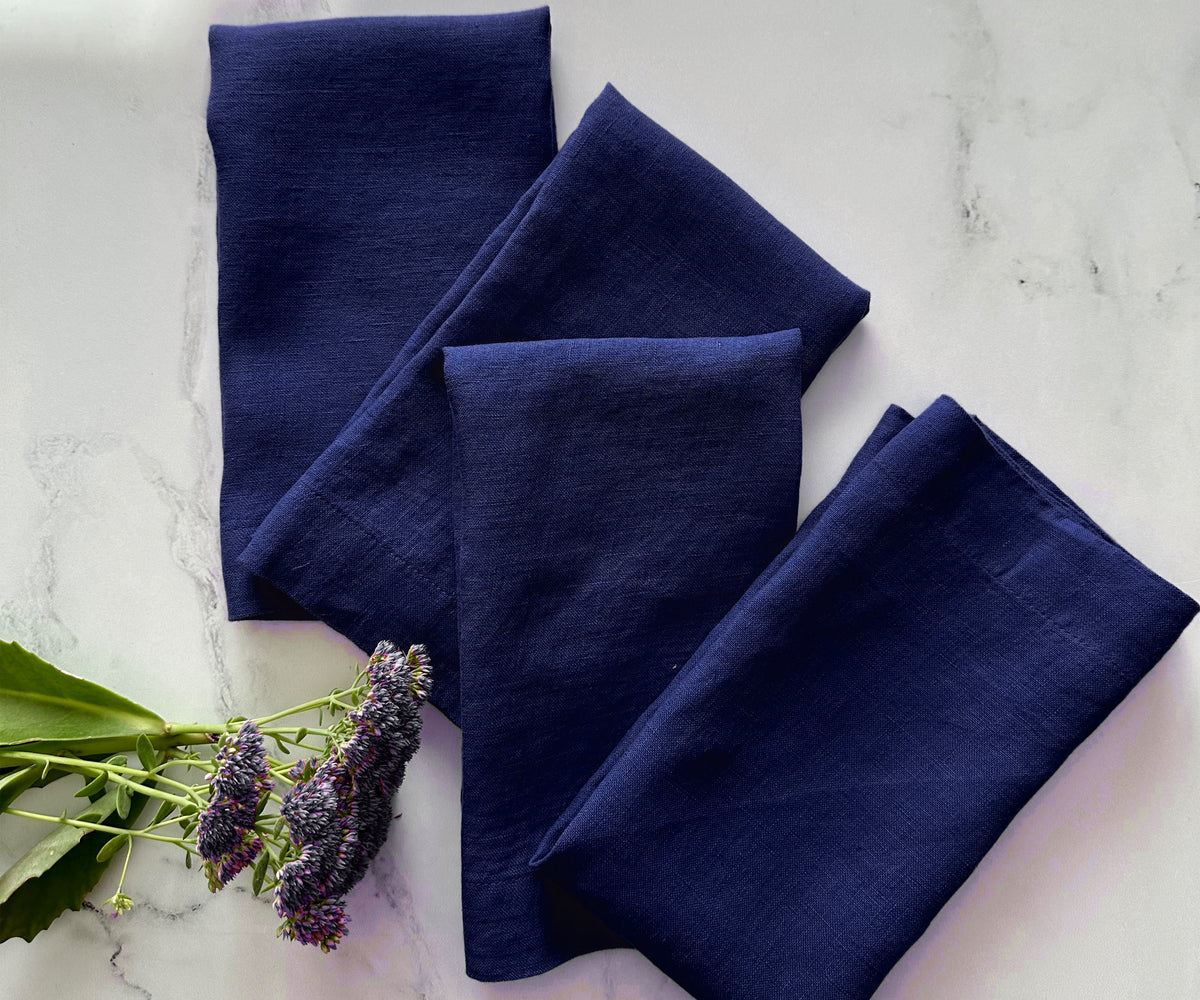Plain Linen Napkins - Set of 4