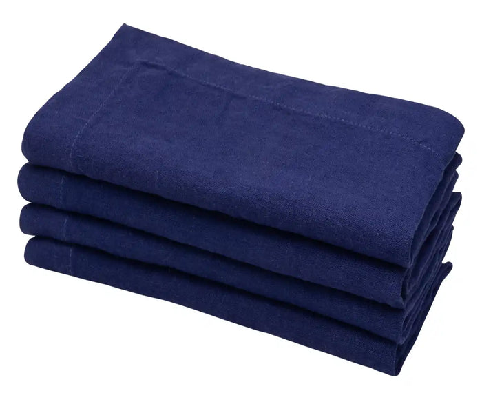 Blue linen napkins