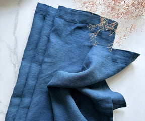 Rustic blue cloth napkins