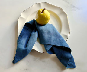 Simple blue napkins for dining