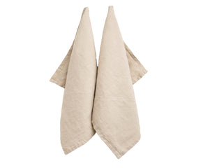 Beige linen kitchen towel in modern kitchen setting, reusable eco friendly tea towel for drying dishes and cleaning linen tea kitchen towels, Linen dishtowels 