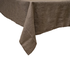 Durable Beige tablecloth for outdoor use. Elegant linen tablecloth for a vibrant table setting.