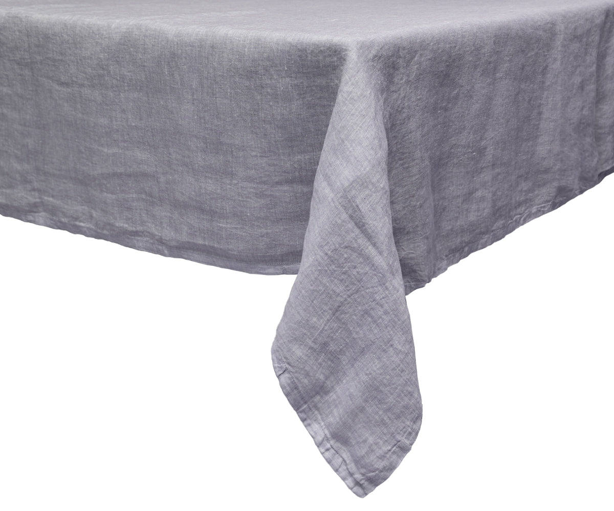 Rectangular tablecloth for versatile table coverage.