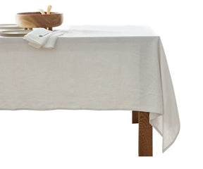 European Linen Tablecloths - White