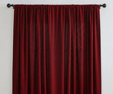 Cherry red solid linen curtains, rich colored window panels