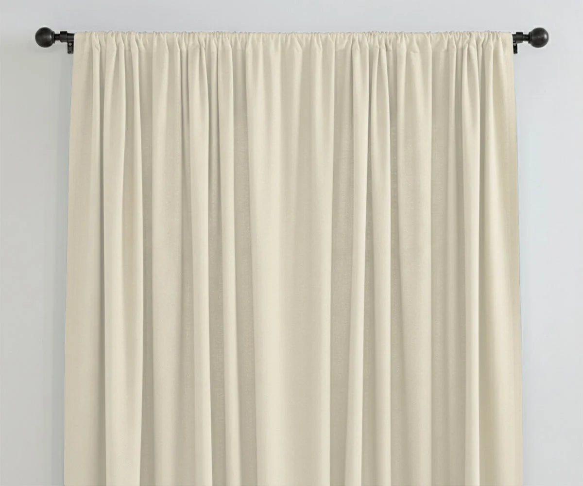 Natural linen curtains, neutral solid window panels