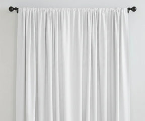 White solid linen curtains, sheer-style window panels