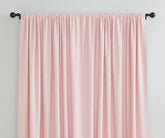 Light pink linen curtains, soft pastel window panels