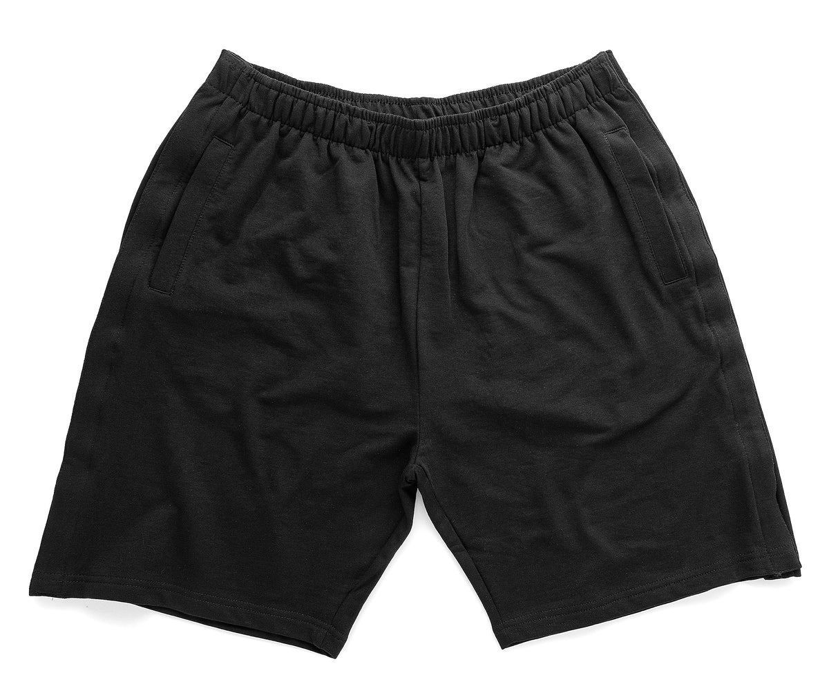 Black shorts on a white background