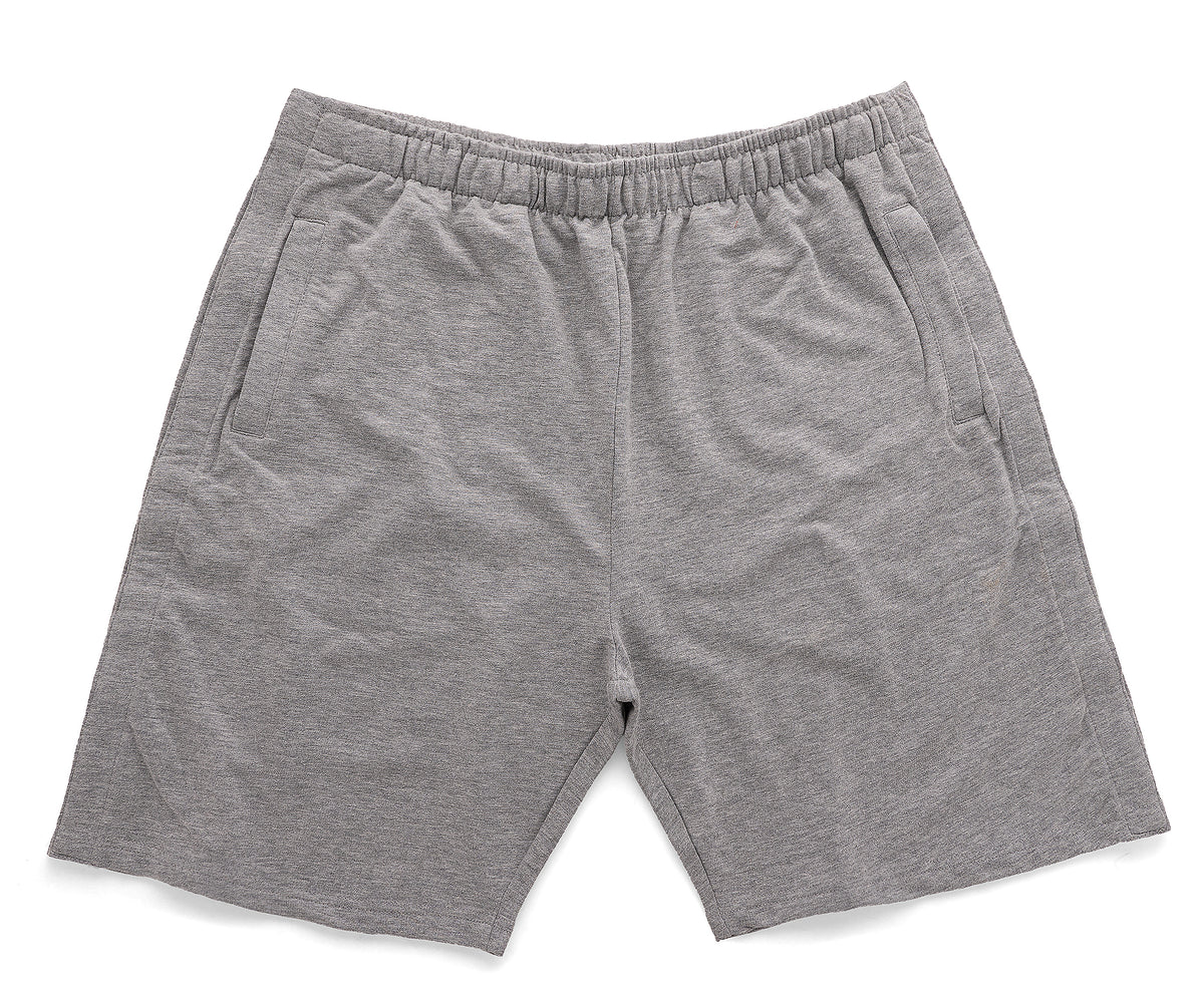 Gray shorts on a white background