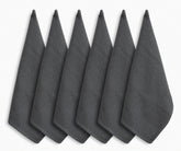 Plain Grey Cotton Kitchen Towels – Soft & Absorbent Set of 6

