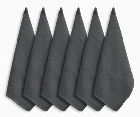 Plain Grey Cotton Kitchen Towels – Soft & Absorbent Set of 6

