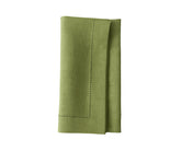 Elegant moss green cloth napkin – eco-friendly, reusable linen napkin for casual meals and special celebrations.