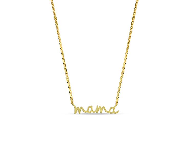Elegant minimalist mama pendant necklace for Mother’s Day Gift for Mom, new mom gift mama necklace dainty gold jewelry