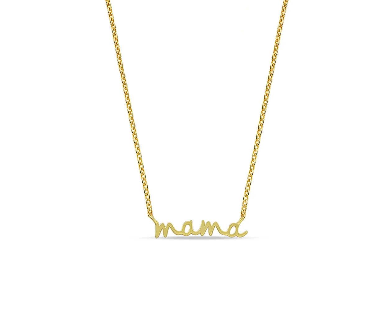 Elegant minimalist mama pendant necklace for moms