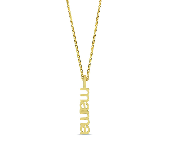 14K gold mama necklace with heart chain for mothers