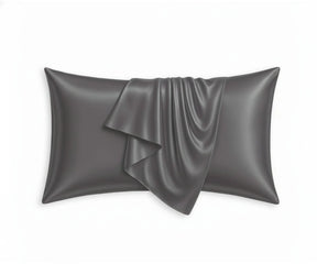 Charcoal mulberry silk pillowcase with rich tone, premium silk pillowcase for modern bedrooms