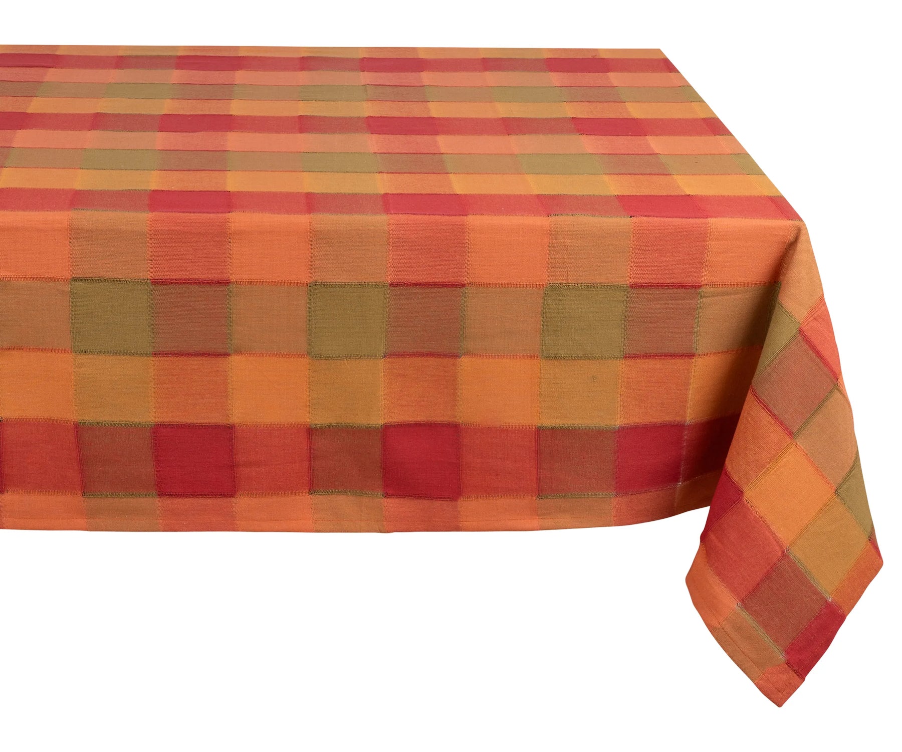 Classic plaid rectangle tablecloth in multiple sizes, perfect for family dinners