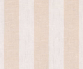 Beige cabana stripe napkins, available in 18x18", ideal for family meals.
