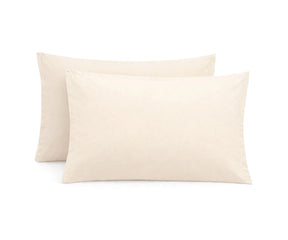 Natural cotton king size pillow cases in 100% pure cotton, soft breathable pillow covers with a clean and minimal look for everyday comfort