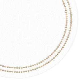 15 inch round natural dining table placemat in cotton with elegant thread embroidery