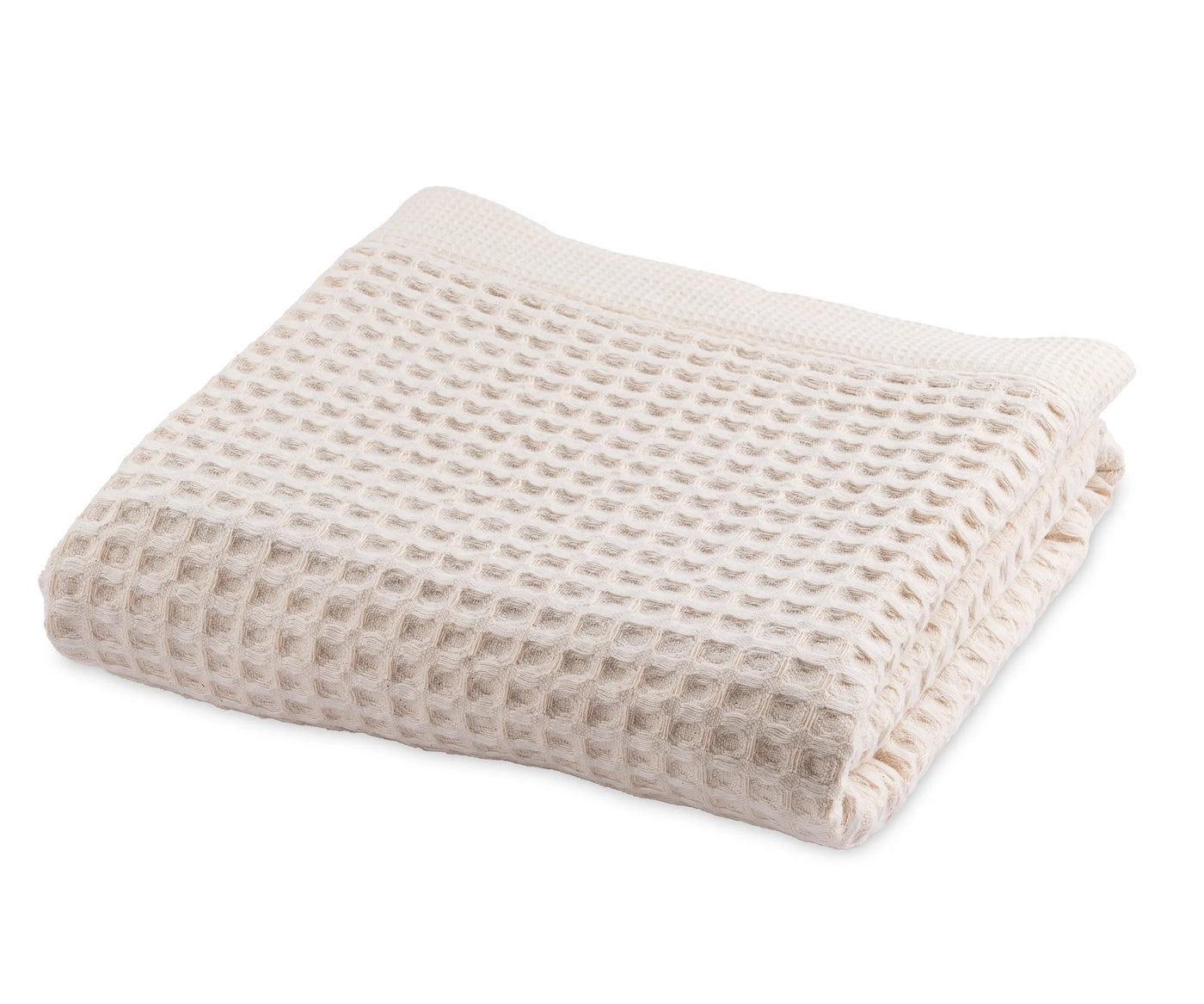 Natural cotton waffle towel 30x60 inches – soft, thick, absorbent bath towel