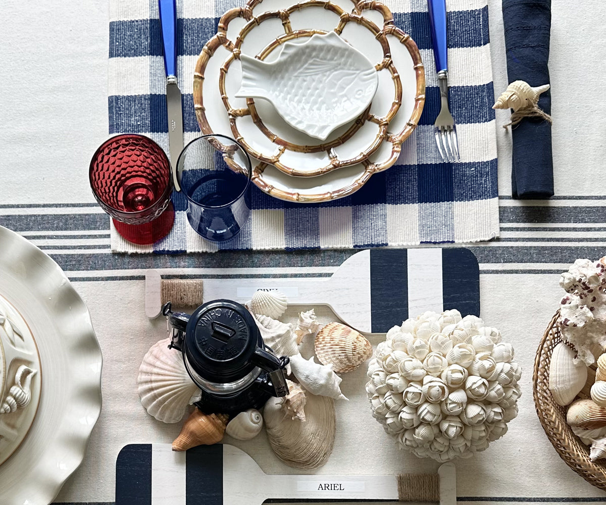 Cotton buffalo plaid placemats that bring a rustic touch to your kitchen.
