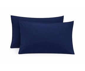 navy blue cotton pillowcase made from breathable cotton fabric