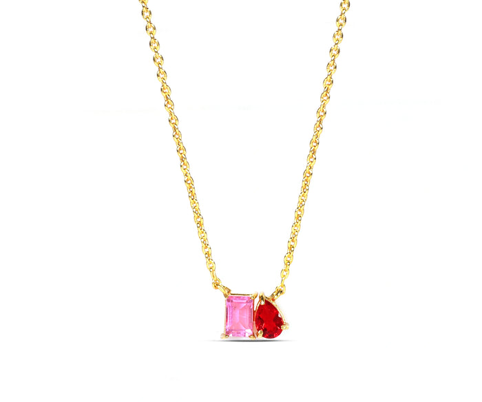 ruby necklace gold